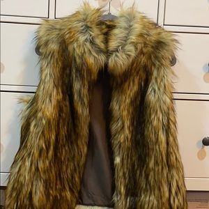 Faux fur vest